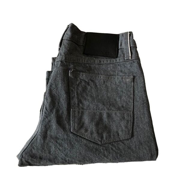 Gustin Jeans Mens 31 Style #131 Japanese Grey Straight Fit Selvedge Denim HEMMED - Picture 7 of 10